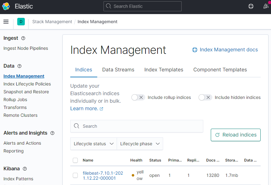 filebeat index